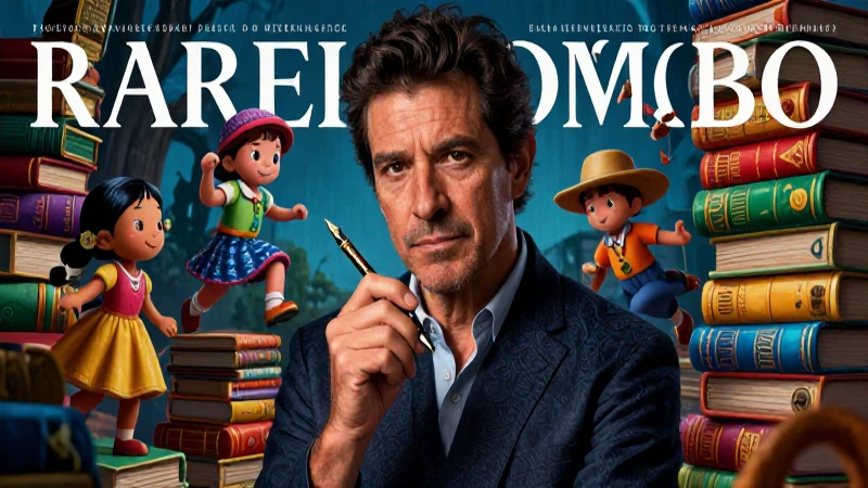 Retrato ilustrado de Rafael Pombo colombiano