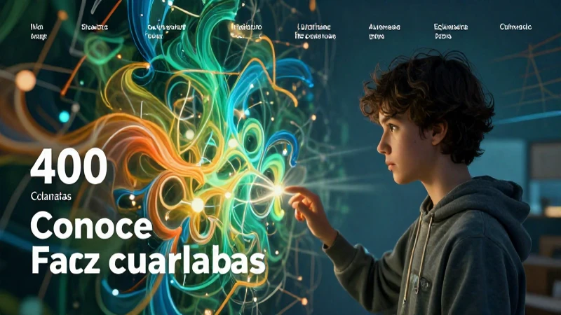 Estudiante concentrado con patrones matemáticos dinámicos