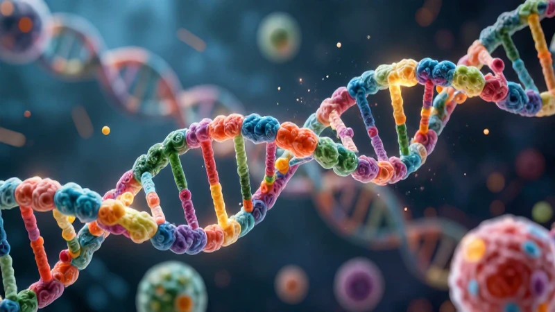 Ramas de la Biología: Explorando Cada Rama de esta Ciencia 7 Estructura de ADN color abstracta y detallada