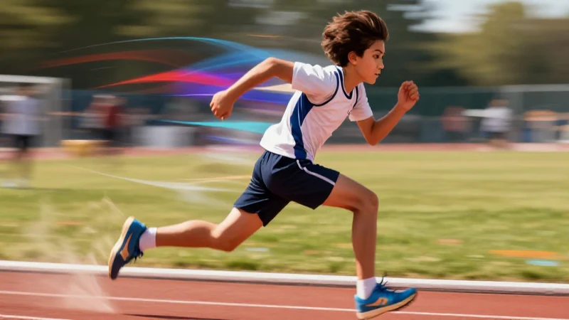 Rapidez: Concepto, características y ejemplos destacados 6 Estudiante dinámico corriendo con energía vibrante