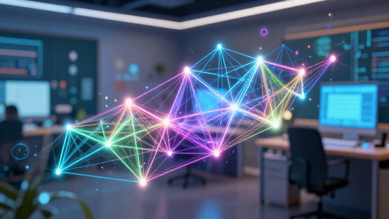 Ratio: Definición y concepto en informática explicado 3 Red geométrica de datos con estética futurista y vibrante