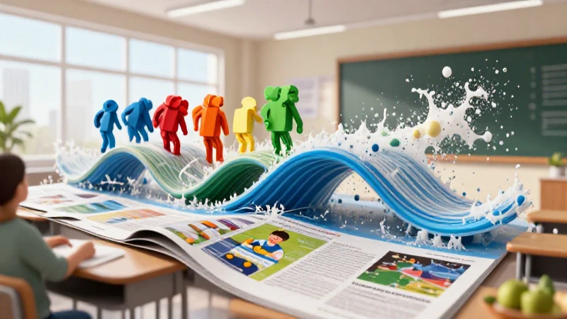 Raves: Definición, características y concepto explicado 6 Aula moderna con ondas de saber 3D