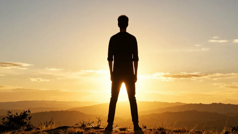 5 razones para cambiar y transformar tu vida ahora 4 Persona confiada ante horizonte dorado