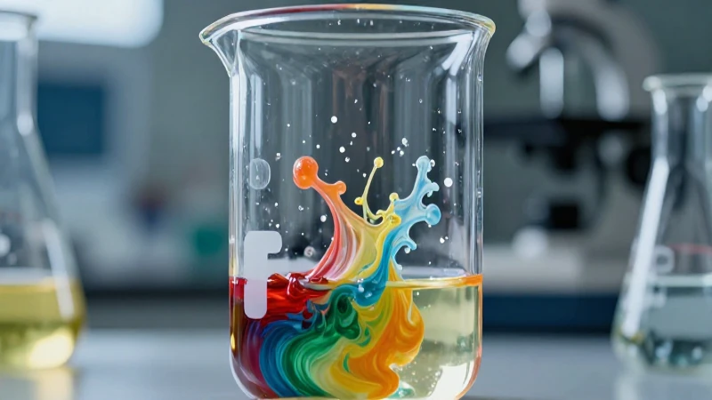 Reacción química vibrante con estética profesional