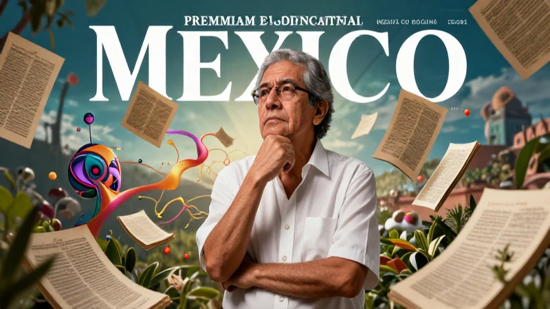 Erudito mexicano rodeado de saberes históricos