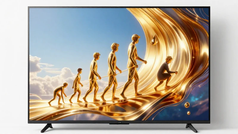 Pantalla moderna con evolución educativa dorada