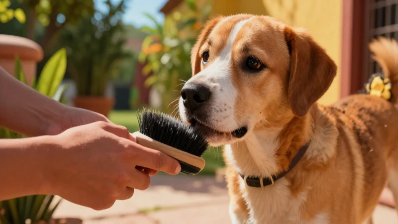 Cuidado canino en entorno mexicano vibrante