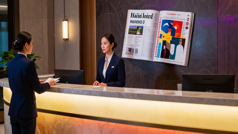 Recepción: Definición, Concepto y Su Importancia Actual 3 Recepción hotel elegante con estética premium cinematográfica