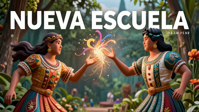 Receptor: Significados y su relación con el emisor 6 Ilustración vibrante con figuras dinámicas de la Nueva Escuela Mexicana
