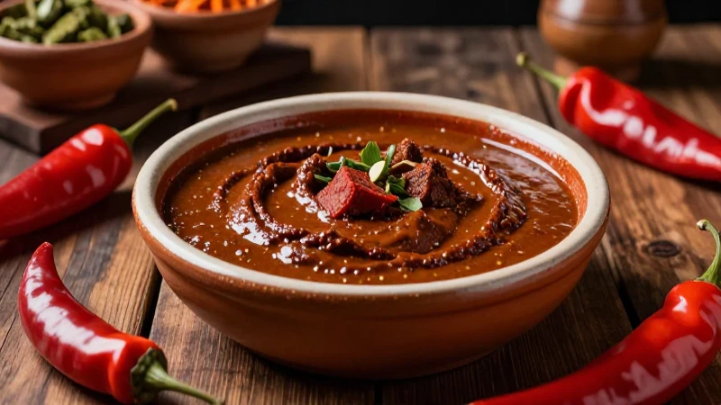 Receta: Qué es, definición y concepto esencial explicado 5 Mole mexicano vibrante en portada hiperrealista