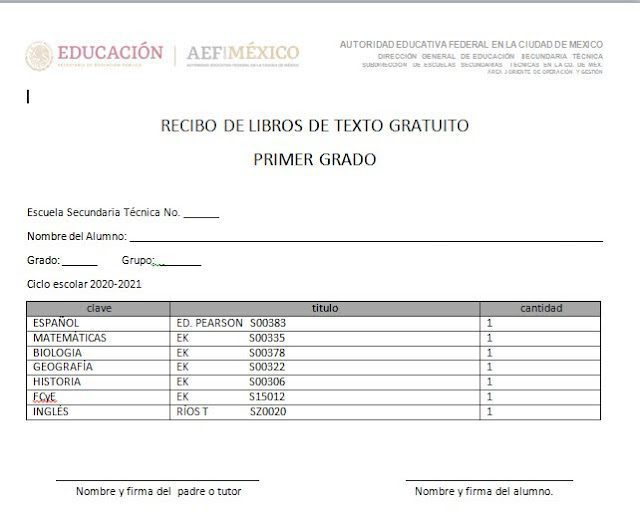 recibo libros de texto gratuitos y ahorro en educacion