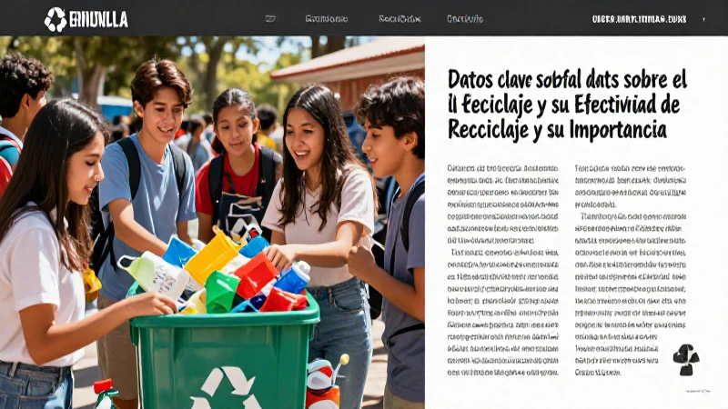 Reciclaje y su Importancia: Beneficios y Datos Clave 3 Reciclaje: beneficios, datos y educación