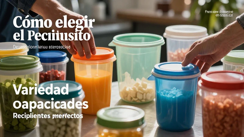 Elige el recipiente perfecto según tu necesidad