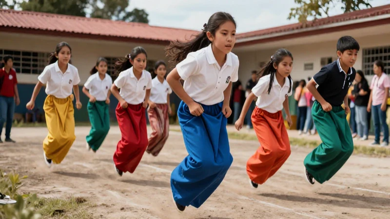 Estudiantes mexicanos en una carrera vibrante y dinámica