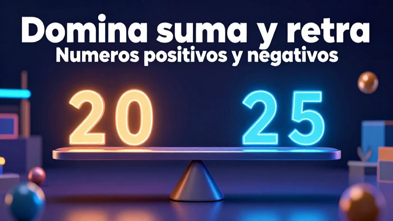 Visualización dinámica de suma y resta numérica