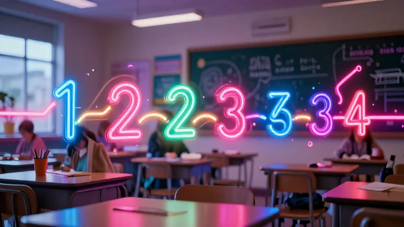 Recta numérica: definición, utilidad y conceptos clave 4 Estilo educativo neón moderno mexicano
