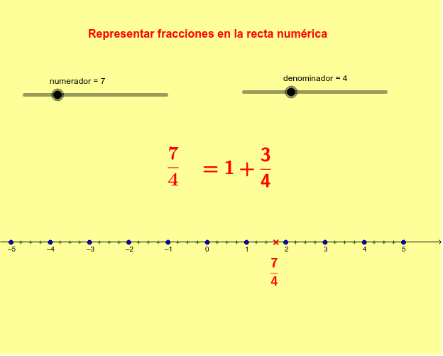 rectas numericas con fracciones ejercicios y resolucion