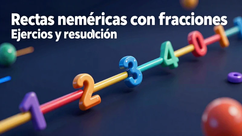 Rectas numéricas y ejercicios de fracciones