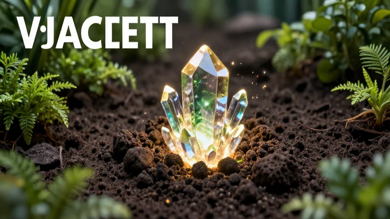 Cristal brillante y crecimiento verde