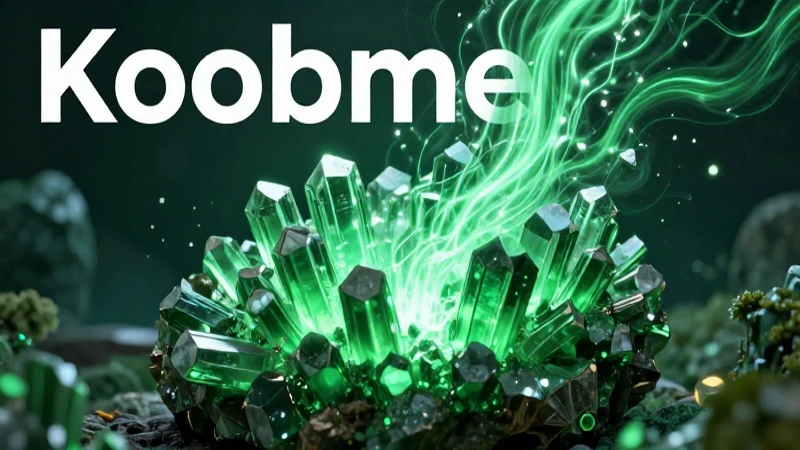Mineral vibrante con energía verde moderna
