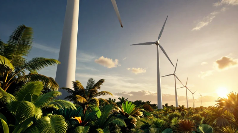 Recurso renovable: concepto, características y ejemplos 7 Turbinas futuristas se fusionan con naturaleza tropical vibrante