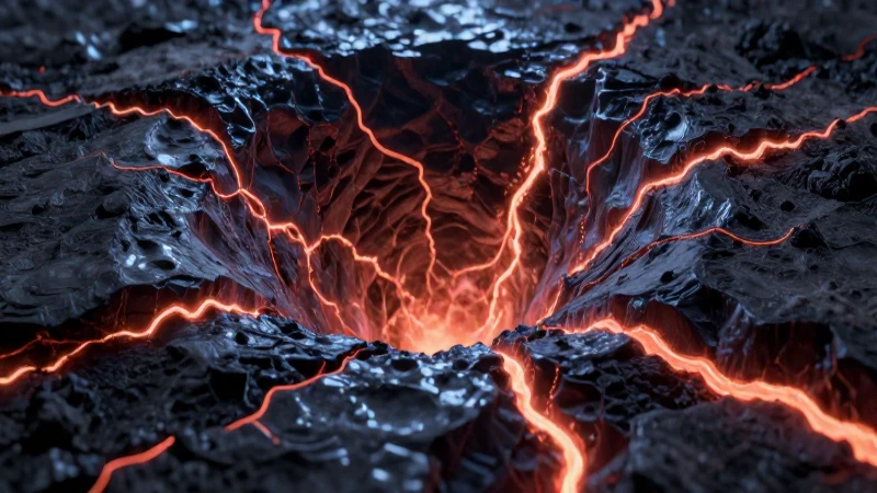 Núcleo terrestre brillante y ultra realista