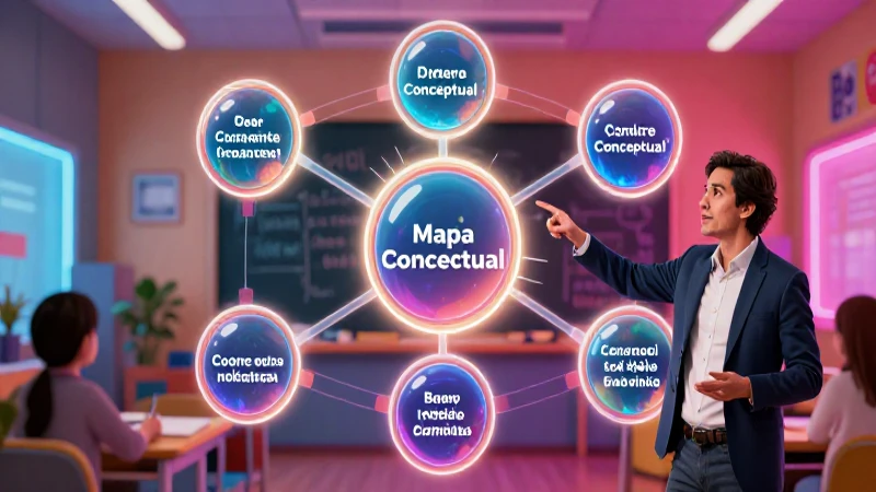 Mapa conceptual: visualización educativa dinámica