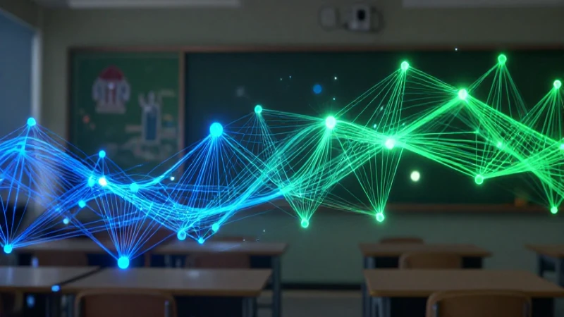 Redes digitales dinámicas en un aula educativa con motivos mexicanos