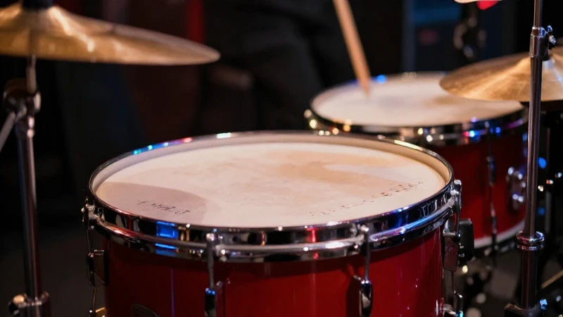 Percusión vibrante y dinámica, estilo profesional