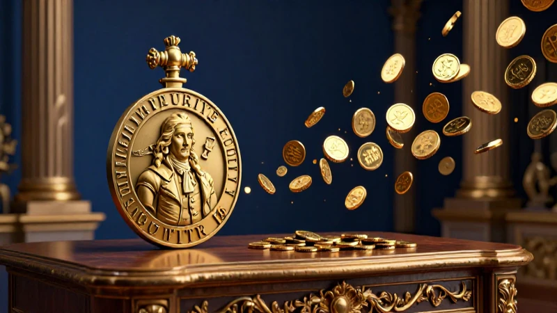 Sello colonial sobre monedas y arquitectura