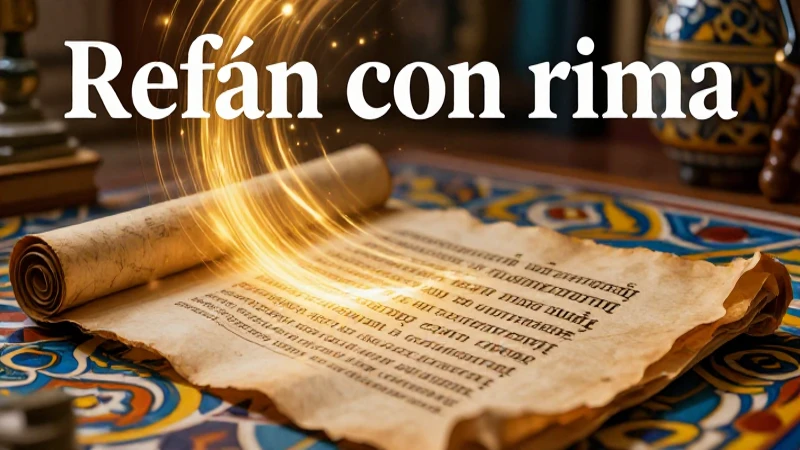 Refranes rítmicos: sabiduría popular en versos