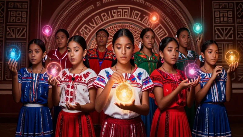 Niños mexicanos de conocimiento etéreo