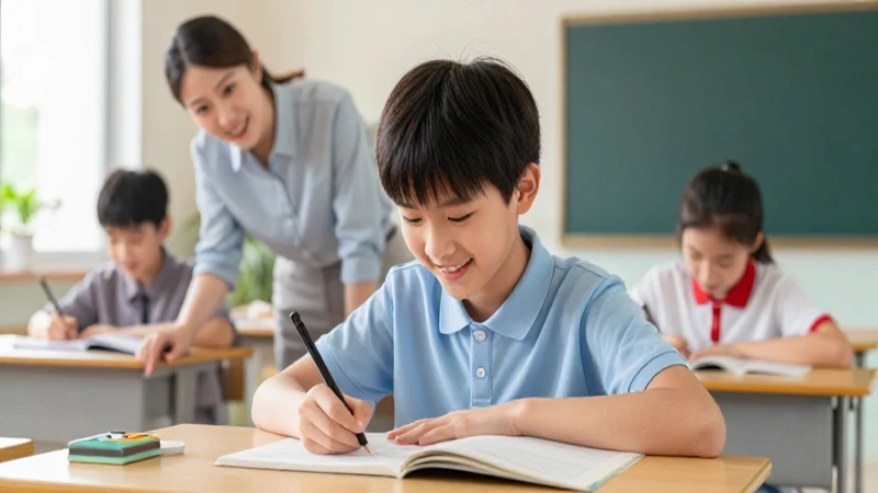 Actividades de reforzamiento con Mineduc Sire Guatemala 8 Estudiante feliz termina tarea en aula moderno