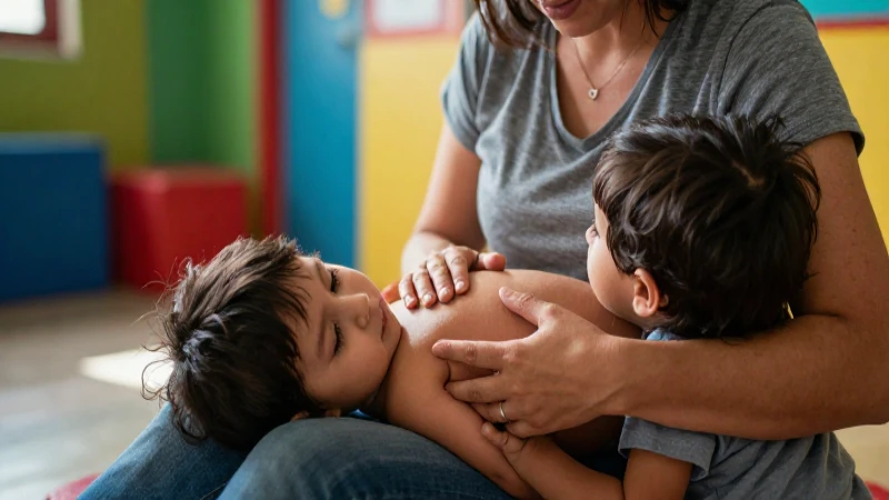 Contacto tierno y educativo entre adultos e hijos