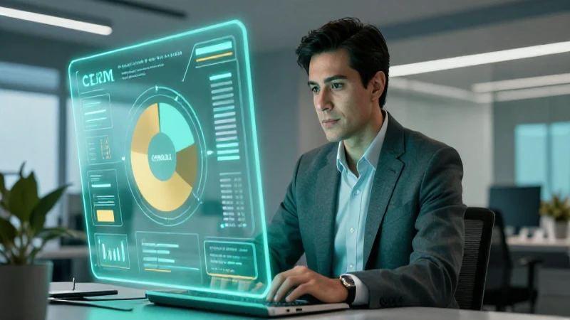 Empresario moderno en diseño digital premium