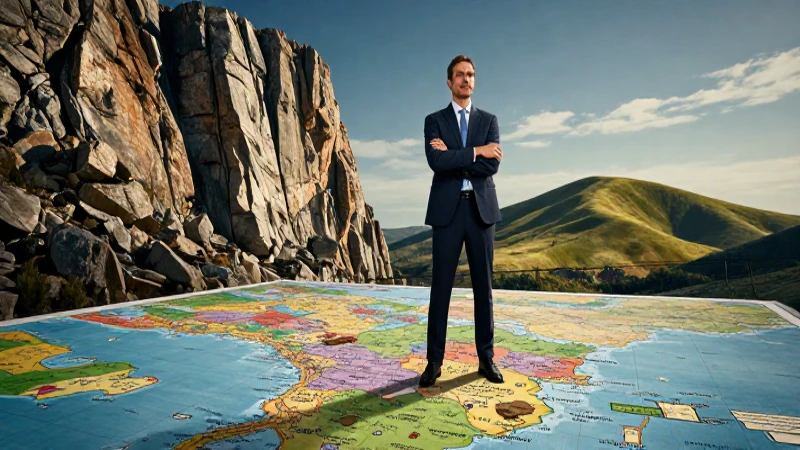 Educador en mapa lingüístico con contraste dramático
