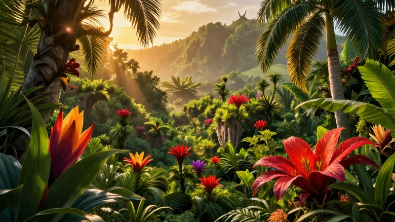 Conoce las regiones climáticas de América: una guía completa 4 Paisaje tropical vibrante y realista