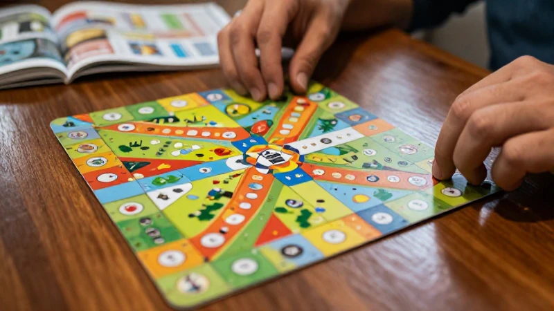 Manos tocan juego de memoria colorido