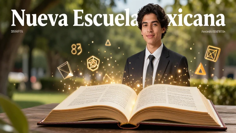 Portada educativa moderna con enfoque NEM