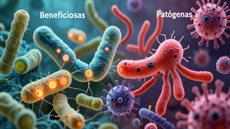 Microcosmos: bacterias benéficas y patógenas