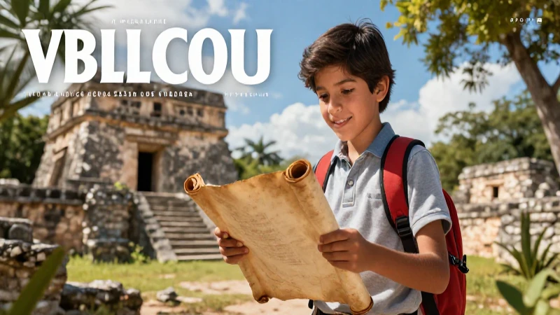 Experimenta el pasado: Conoce la cautivadora historia de este relato histórico 3 Estudiante mexicano explora ruinas con antiguo pergamino