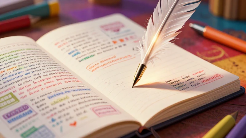 Cuaderno creativo vibrante con estilo mexicano