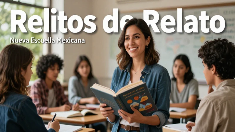 Relato: Definición y Concepto Explicado de Manera Clara 3 Maestro mexicano ilustrando la narración educativa