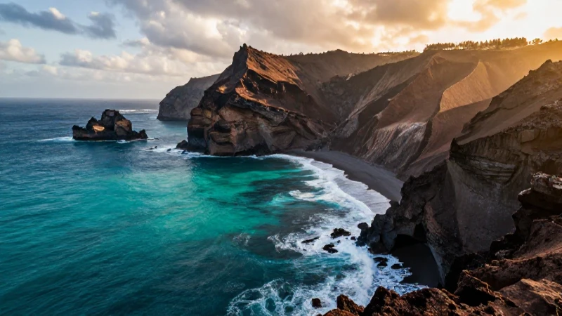 Explora los relieves impresionantes de México: una belleza natural en tu viaje 3 Costa mexicana dramática con tonos dorados
