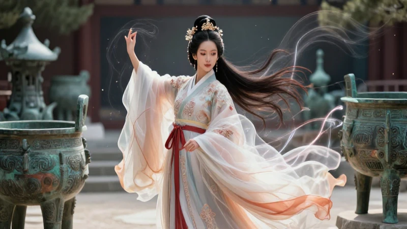 Deidad coreana elegante y mística