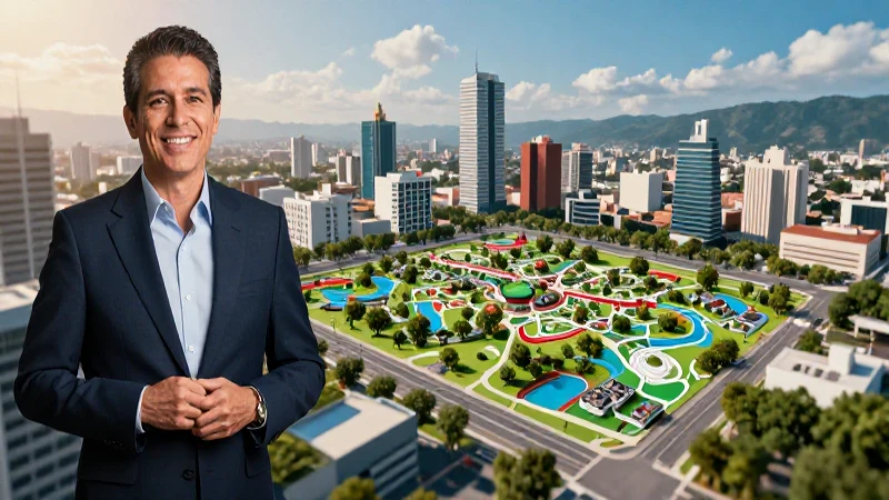 Educador mexicano dinámico en oficina moderna