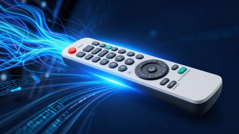 Control futurista con datos azules vibrantes
