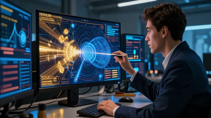 Análisis de datos holográficos con estilo de revista premium