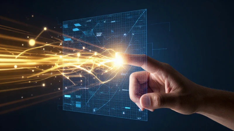 Qué es un reporte: definición y concepto en informática 6 Mano digital interactúa con interfaz holográfica brillante