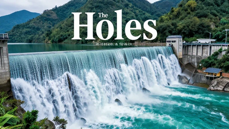 Presa moderna, agua turquesa y montañas épicas